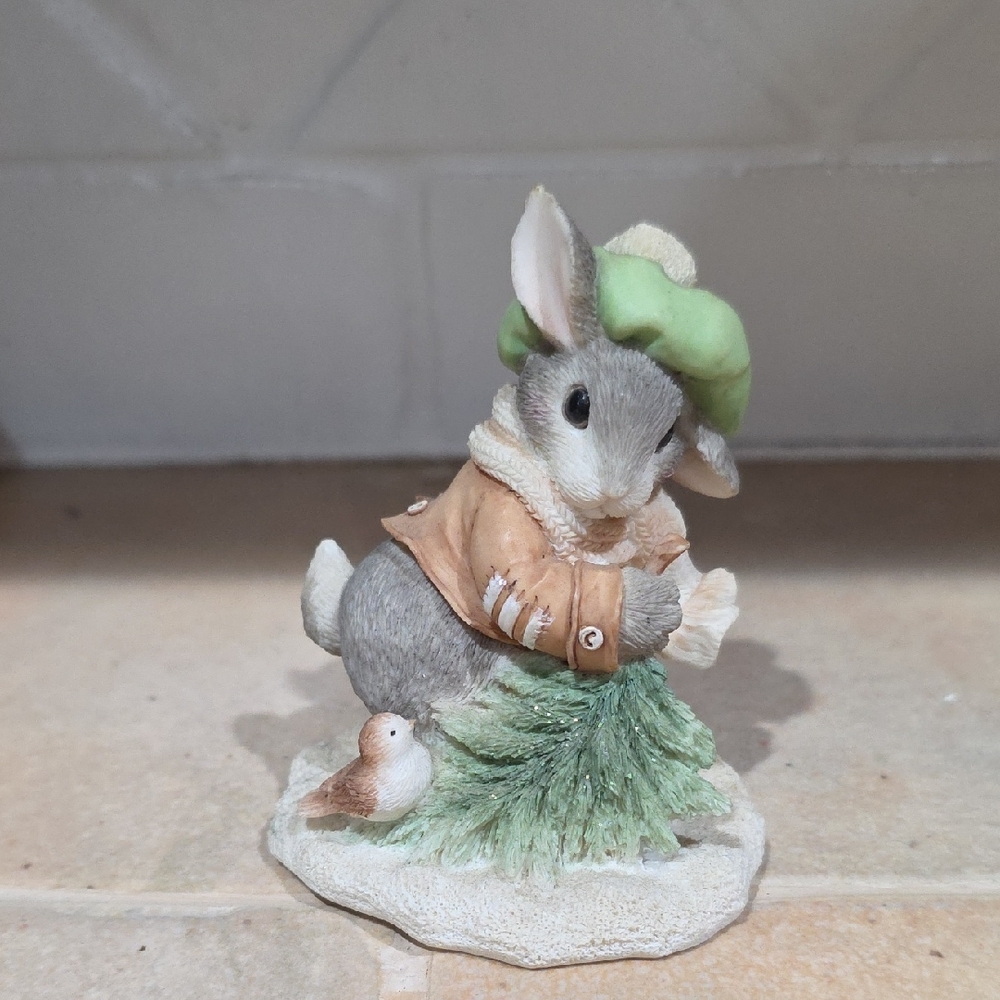 My Blushing Bunnies Wintertime Blessings Figurine